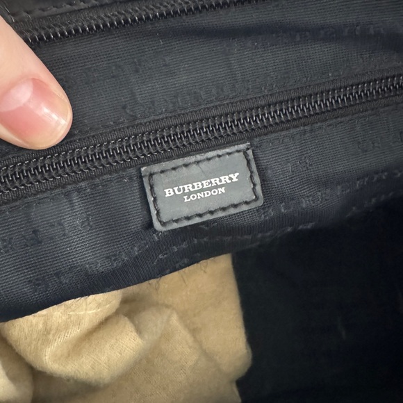 Burberry Haymarket Nova Check Coated Canvas and Leather Medium Tote Bag Shoulder - Picture 14 of 16